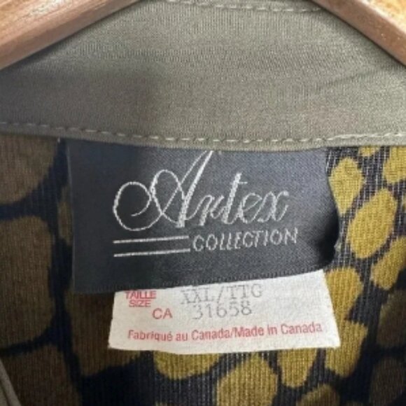 Artex Collection Crocodile Reptile Print Cardigan Blouse Size XXL - Picture 5 of 7